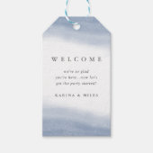 Ebb Tide Coastal Watercolor Wedding Willkommen Geschenkanhänger (Vorderseite)