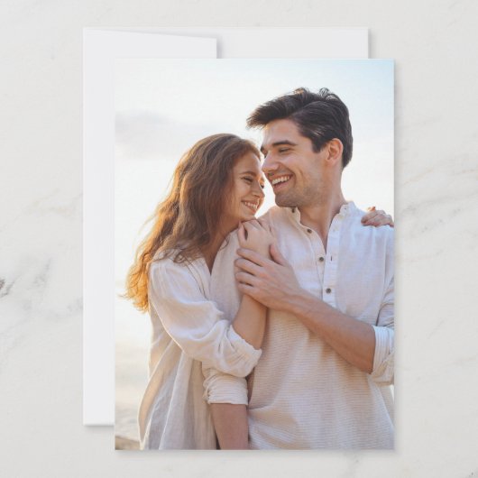 Ebb Tide Elegantes einfaches Foto Küstenwasser Save The Date (Rückseite)