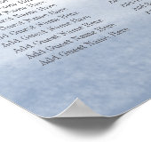 Ebb Tide Seating Chart - Bis zu 12 Tische Poster (Ecke)