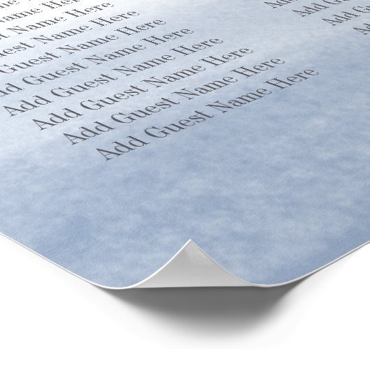 Ebb Tide Seating Chart - Bis zu 12 Tische Poster (Ecke)