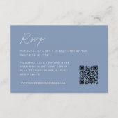 Ebb Tide Wedding QR Code RSVP Karte (Vorderseite)