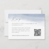 Ebb Tide Wedding QR Code RSVP Karte (Vorderseite)