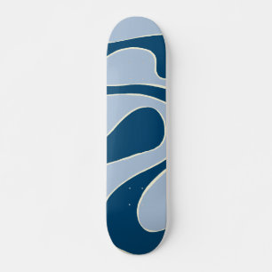 EBB und Flow 2 in Dunkelblau, Leichtblau und Creme Skateboard