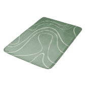 EBB und Flow 2 in grün Badematte (Schrägansicht)