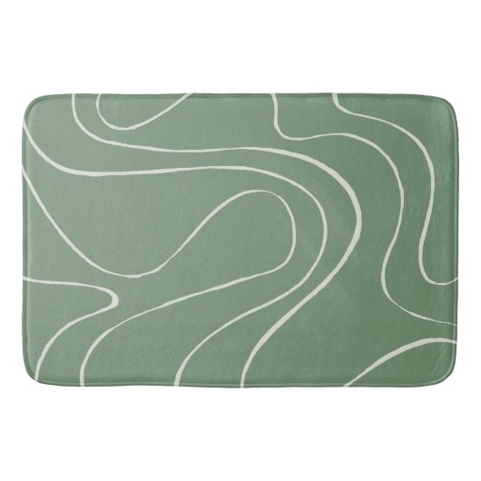 EBB und Flow 2 in grün Badematte (Vorderseite)