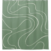 EBB und Flow 2 in grün Duschvorhang (Vorderseite)