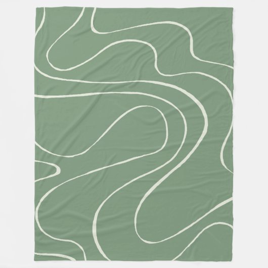 EBB und Flow 2 in grün Fleecedecke (Vorderseite)