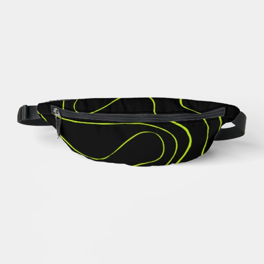 EBB und Flow 2 in Kalkgrün und Schwarz Bauchtasche (Vorderseite)