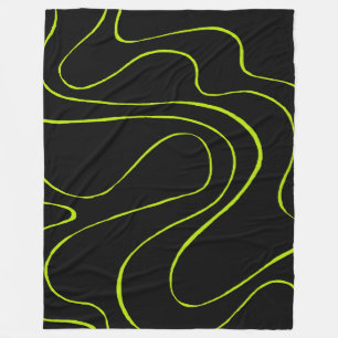 EBB und Flow 2 in Kalkgrün und Schwarz Fleecedecke