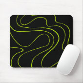 EBB und Flow 2 in Kalkgrün und Schwarz Mousepad (Mit Mouse)