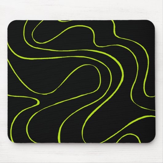 EBB und Flow 2 in Kalkgrün und Schwarz Mousepad (Vorne)