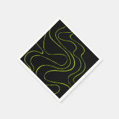 EBB und Flow 2 in Kalkgrün und Schwarz Serviette (Ecke)