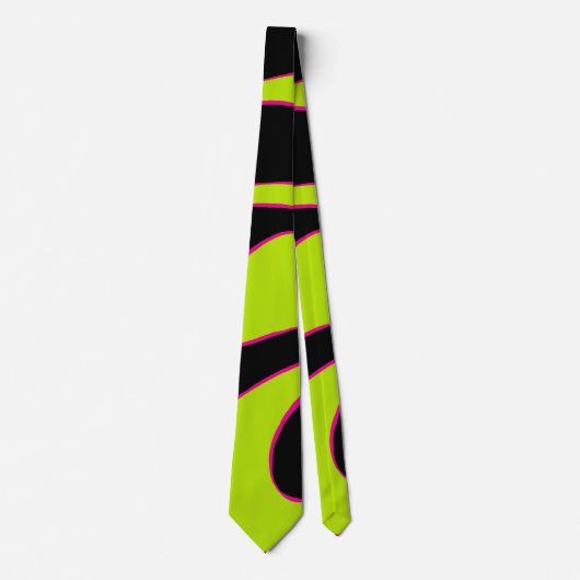 EBB und Flow 2 in Lime Green, Hot Pink und Black Krawatte (Vorderseite)