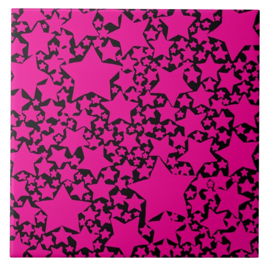 EBB und Flow 2 in Magenta und Schwarz Fliese (Vorderseite)