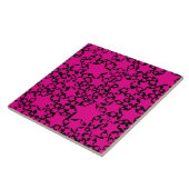 EBB und Flow 2 in Magenta und Schwarz Fliese (Seite)