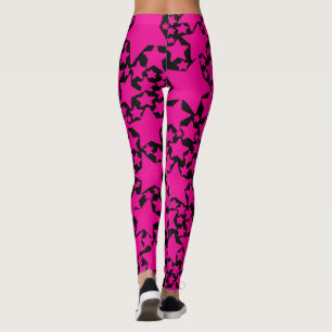 EBB und Flow 2 in Magenta und Schwarz Leggings