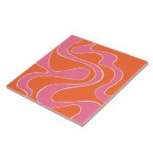 EBB und Flow 2 in Rosa, Orange und Creme Fliese (Seite)