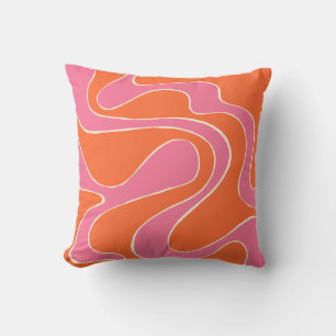 EBB und Flow 2 in Rosa, Orange und Creme Kissen