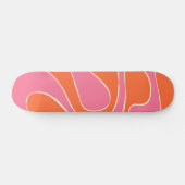 EBB und Flow 2 in Rosa, Orange und Creme Skateboard (Horizontal)