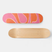 EBB und Flow 2 in Rosa, Orange und Creme Skateboard (Horizontal)