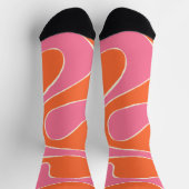 EBB und Flow 2 in Rosa, Orange und Creme Socken (Oben)
