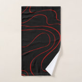 EBB und Flow 2 in Rot und Schwarz Badhandtuch Set (Handtuch)