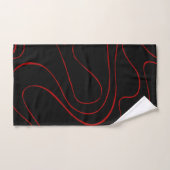 EBB und Flow 2 in Rot und Schwarz Badhandtuch Set (Handtuch)