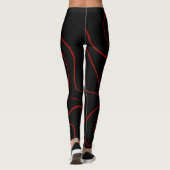 EBB und Flow 2 in Rot und Schwarz Leggings (Rückseite)