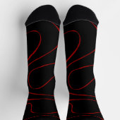 EBB und Flow 2 in Rot und Schwarz Socken (Oben)