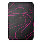 Ebb und Flow 2 - Magenta und Schwarz Badematte (Vorderseite Vertikal)