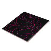 Ebb und Flow 2 - Magenta und Schwarz Fliese (Seite)