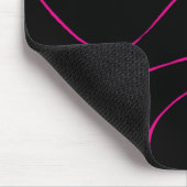 Ebb und Flow 2 - Magenta und Schwarz Mousepad (Ecke)