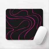 Ebb und Flow 2 - Magenta und Schwarz Mousepad (Mit Mouse)