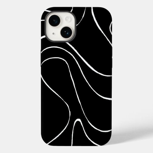 Ebb und Flow 2 - Schwarz auf Weiß Case-Mate iPhone Hülle (Rückseite)