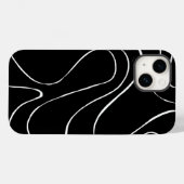 Ebb und Flow 2 - Schwarz auf Weiß Case-Mate iPhone Hülle (Rückseite (Horizontal))