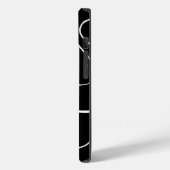 Ebb und Flow 2 - Schwarz auf Weiß Case-Mate iPhone Hülle (Rückseite / Links)