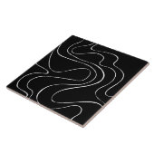 Ebb und Flow 2 - Schwarz auf Weiß Fliese (Seite)