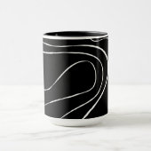 Ebb und Flow 2 - Schwarz auf Weiß Tasse (Zentrum)