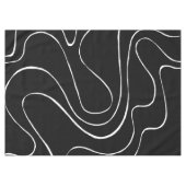 Ebb und Flow 2 - Schwarz auf Weiß Tischdecke (Vorderseite (Horizontal))