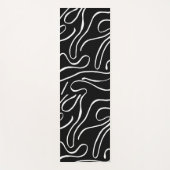 Ebb und Flow 2 - Schwarz auf weißem Set Yogamatte (Vorderseite)