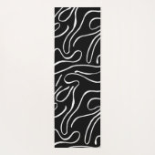 Ebb und Flow 2 - Schwarz auf weißem Set Yogamatte (Rückseite)