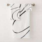 EBB und Flow 2 - Schwarz und Weiß Badhandtuch Set (Insitu)