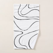 EBB und Flow 2 - Schwarz und Weiß Badhandtuch Set (Handtuch)