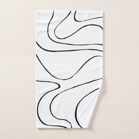 EBB und Flow 2 - Schwarz und Weiß Badhandtuch Set (Handtuch)