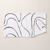 EBB und Flow 2 - Schwarz und Weiß Badhandtuch Set (Handtuch)