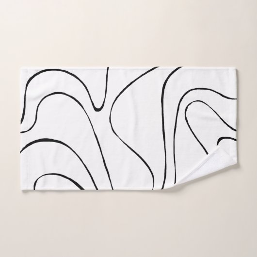 EBB und Flow 2 - Schwarz und Weiß Badhandtuch Set (Handtuch)