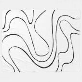 EBB und Flow 2 - Schwarz und Weiß Fleecedecke (Vorderseite (Horizontal))