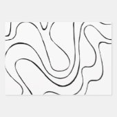 EBB und Flow 2 - Schwarz und Weiß Geschenkpapier Set (Vorderseite 2)
