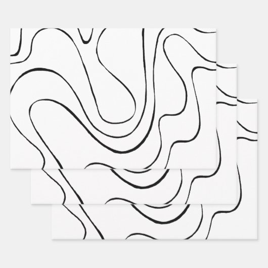 EBB und Flow 2 - Schwarz und Weiß Geschenkpapier Set (Set)