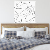 EBB und Flow 2 - Schwarz und Weiß Leinwanddruck (Insitu (Schlafzimmer))